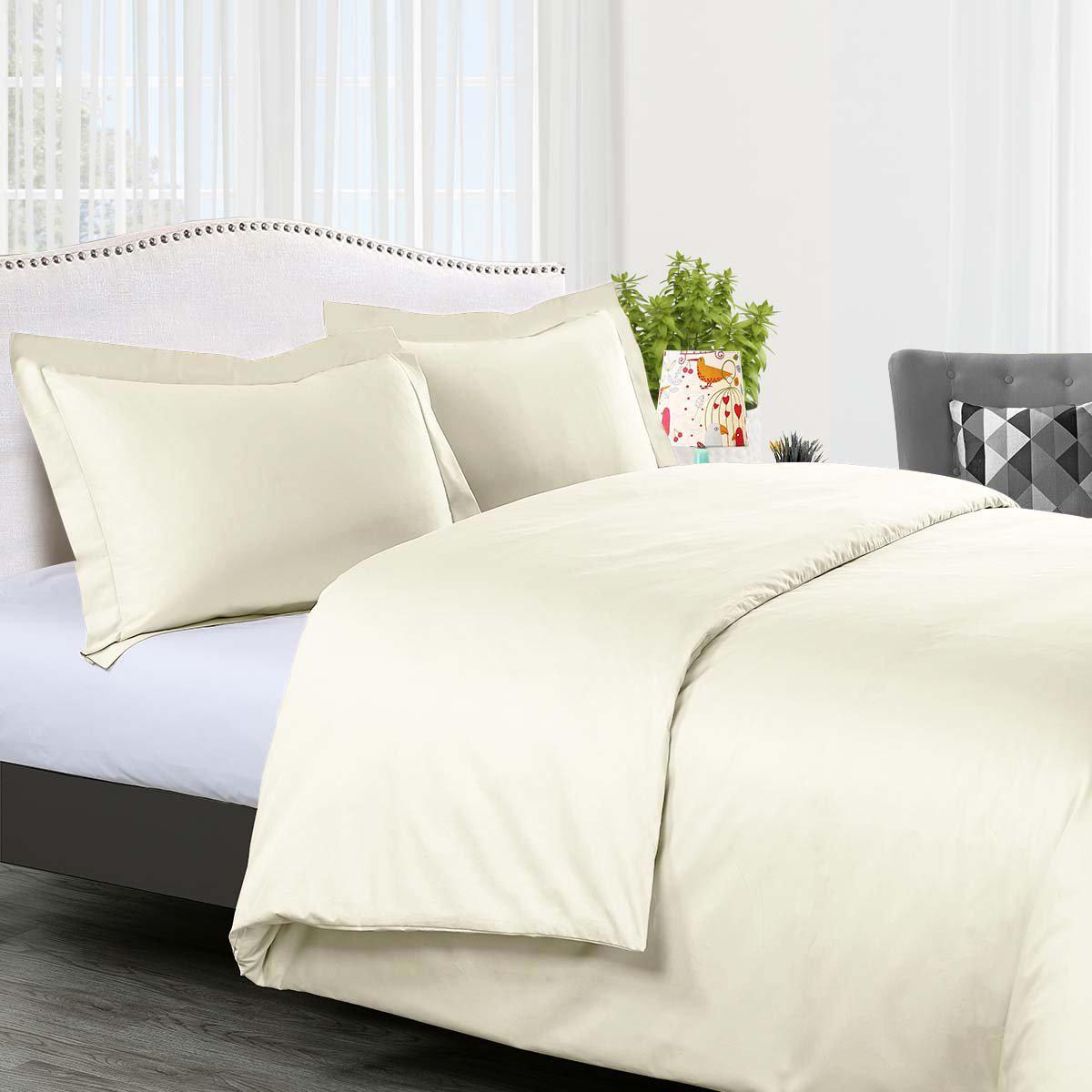 Duvet Cover Set Solid 300 Thread count