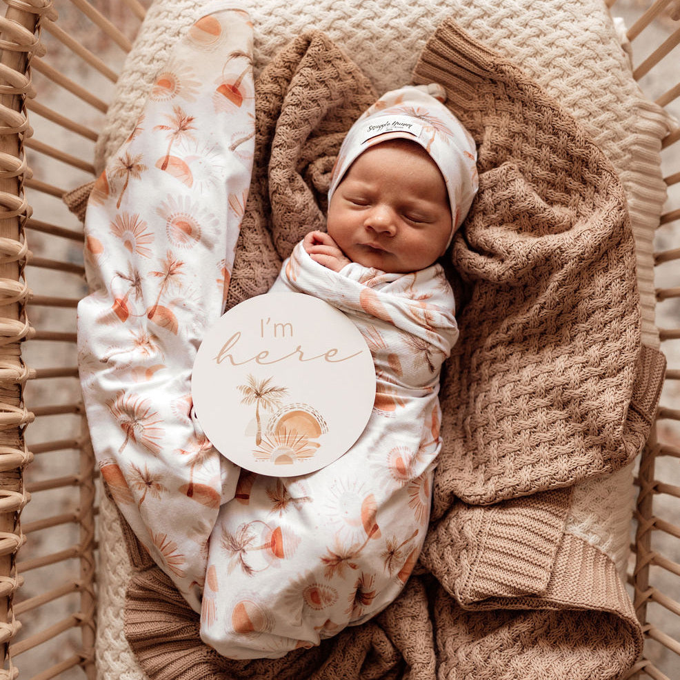 Snuggle Hunny Kids - Paradise Baby Jersey Wrap & Beanie