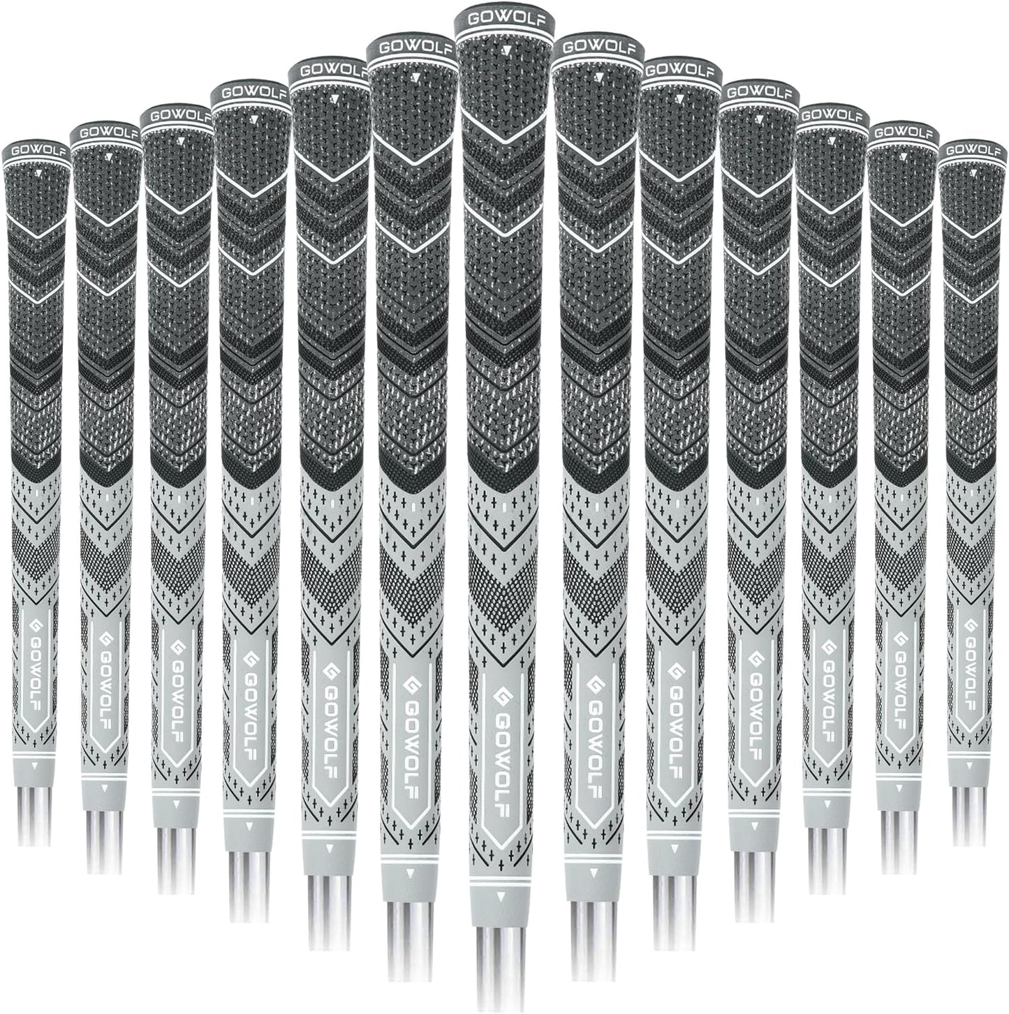 Golf Grip 13 Pack Cord Rubber Multi-compound Golf Driver Irons Club Grips with 15pcs Free Tapes