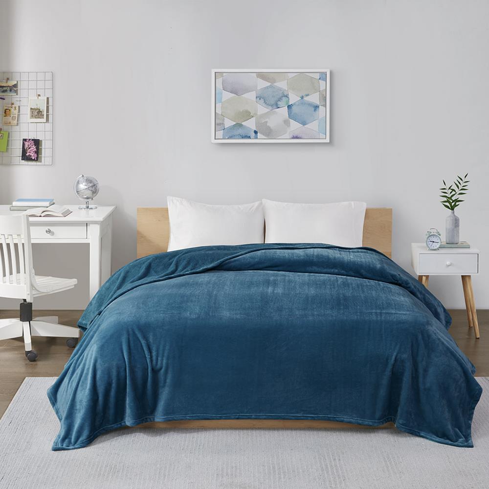 Intelligent Design Microlight Plush Oversized Blanket Full/Queen