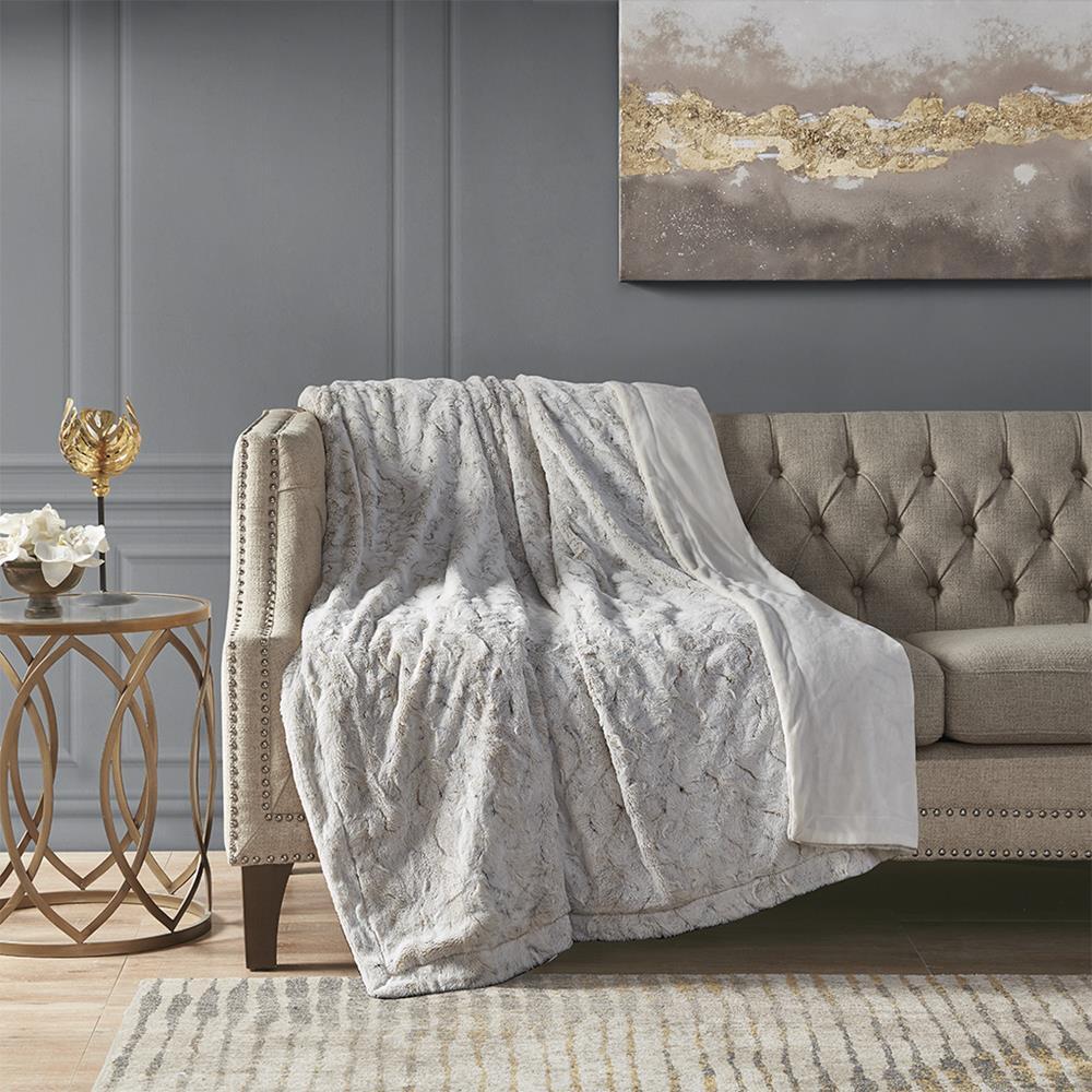 Madison Park Zuri Oversized Faux Fur Throw 60x70"