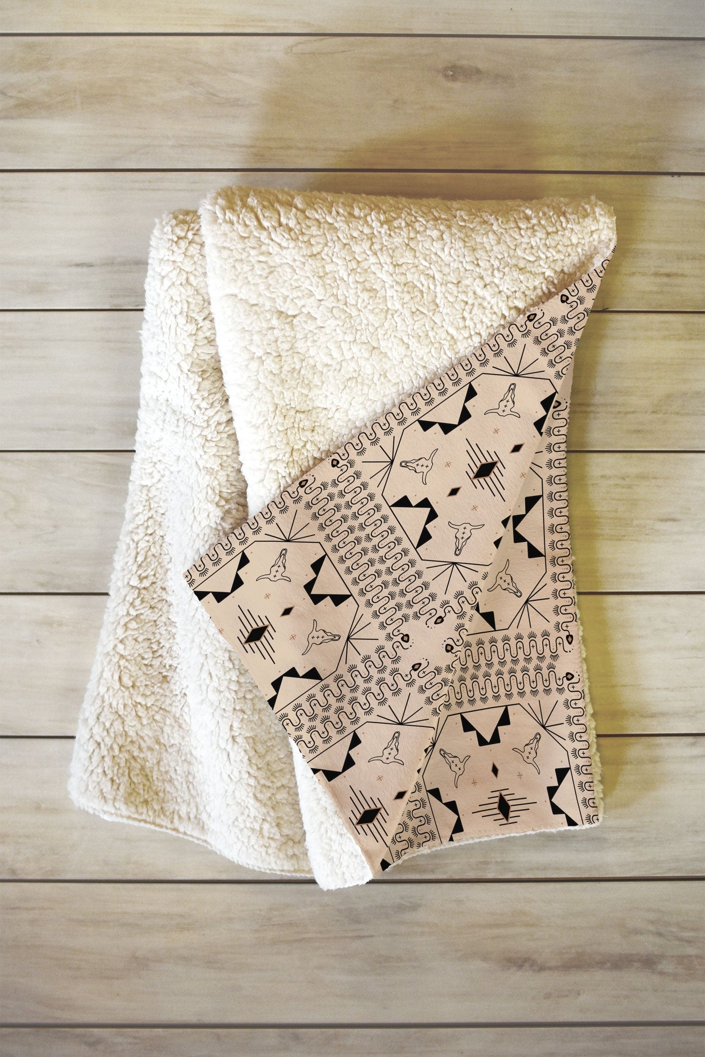 Lost Desert Tile Fleece Throw Blanket (DS) DD