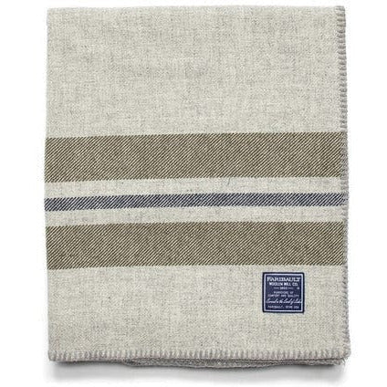 1 Cabin Wool Throw - Smoke/Olive/Navy