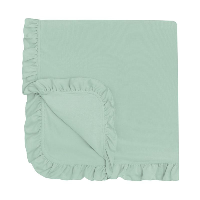 Ruffle Stroller Blanket | Pistachio