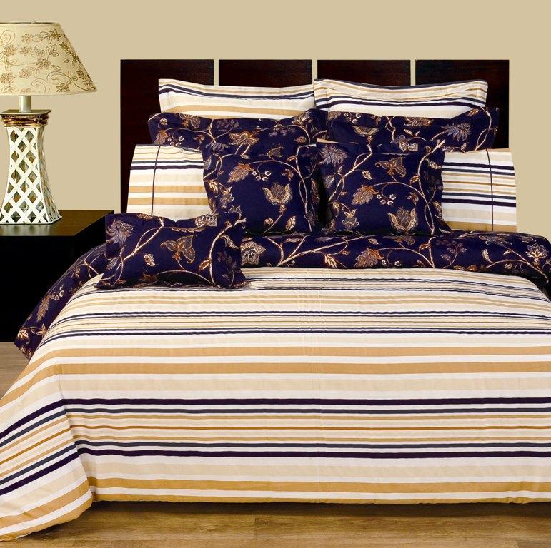 Lilian 11-PC Duvet Cover & Sheet Set 100% Cotton Reversible Bedding Set (Full)