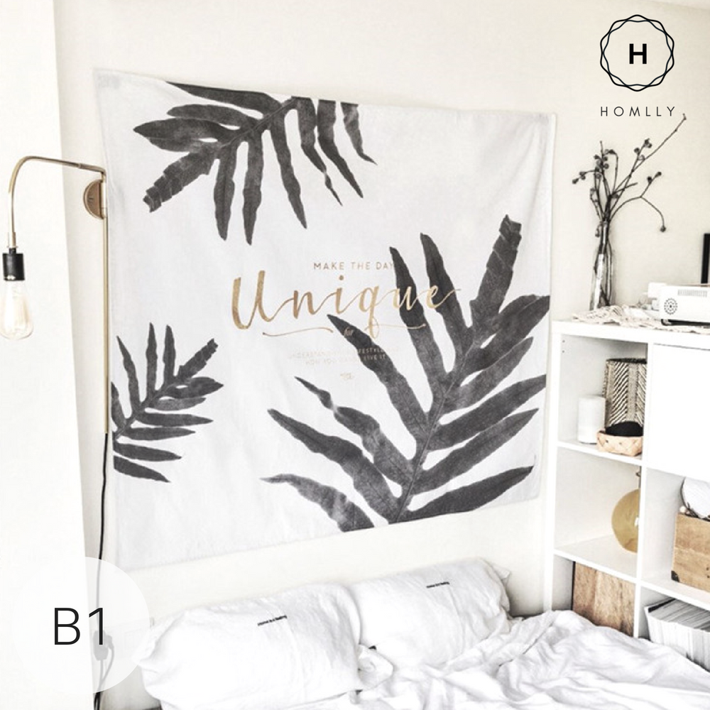 Monochrome Tapestry Wall Hanging Throw Cloth