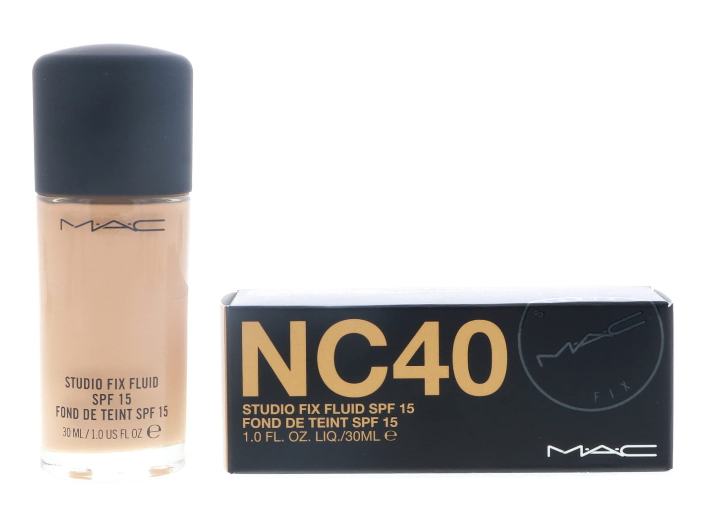 MAC, Studio Fix Fluid Foundation SPF15 NC40, 1.02 Fl Oz