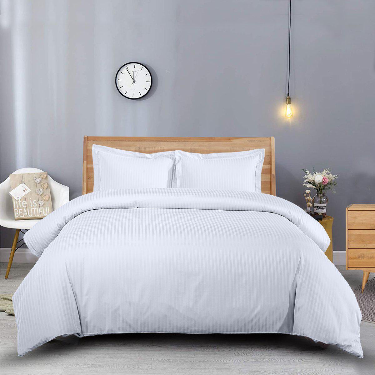 Duvet Cover Set Stripe 600 Thread Count