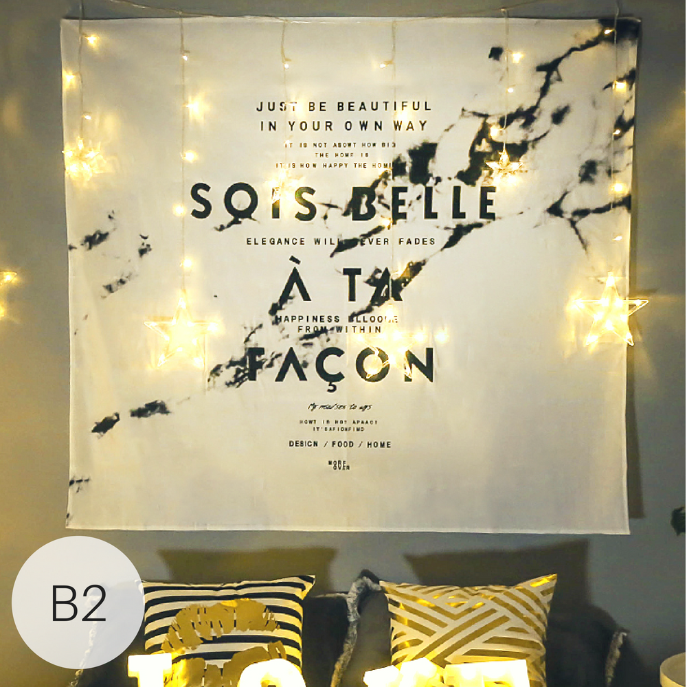 Monochrome Tapestry Wall Hanging Throw Cloth