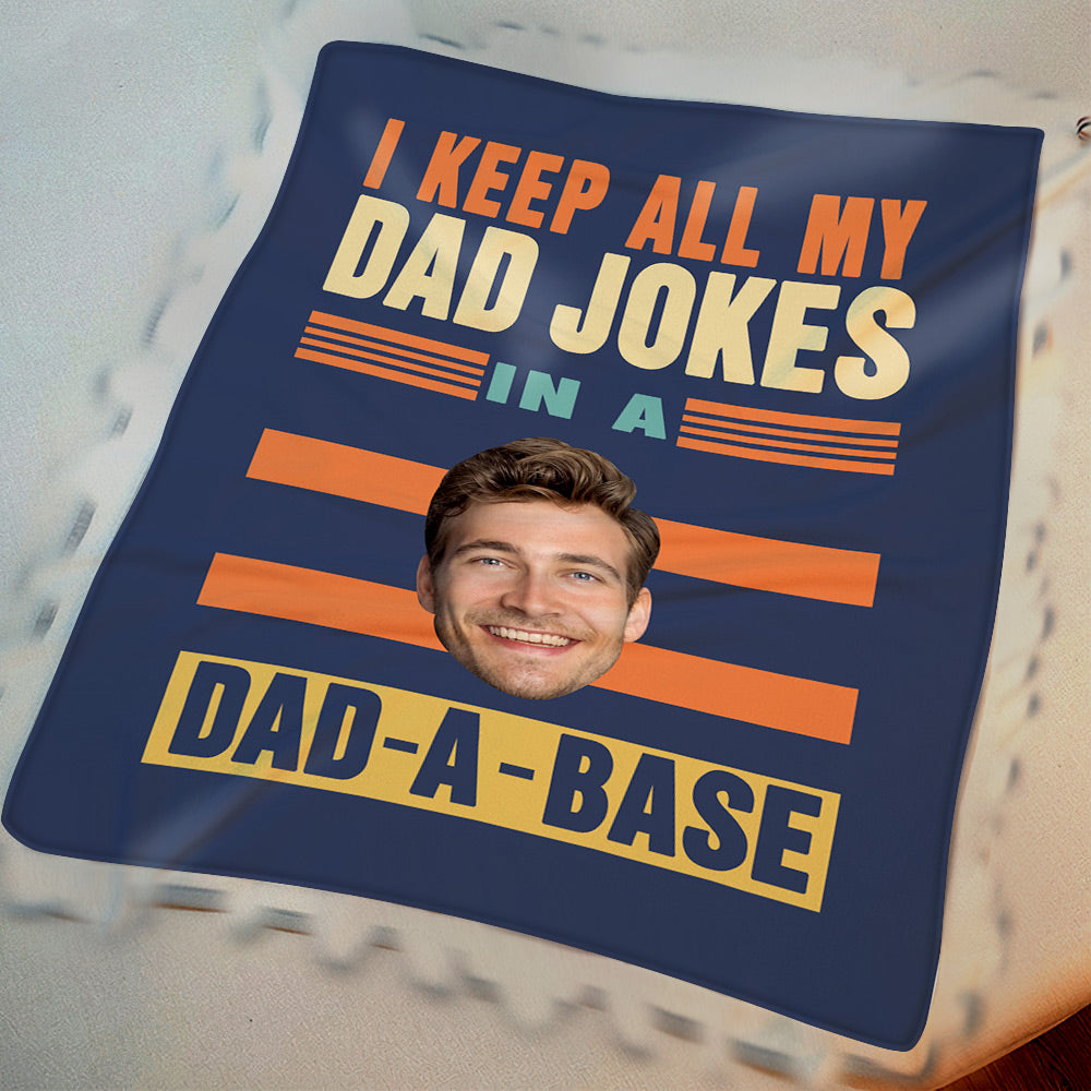 Custom Face Blanket Personalized Father's Day Blanket Gift for Dad