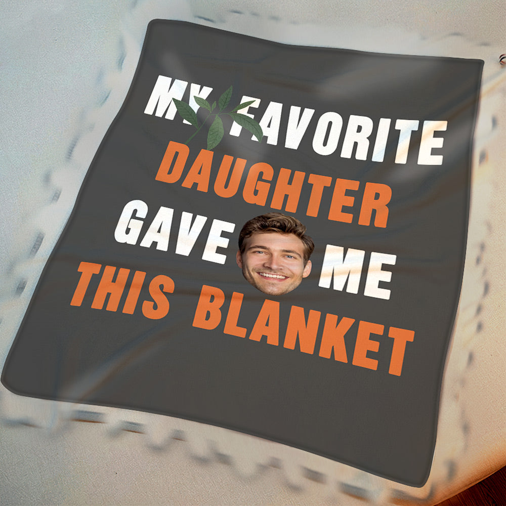 Fathers Day Blanket Custom Face Blanket Personalized Gift for Dad