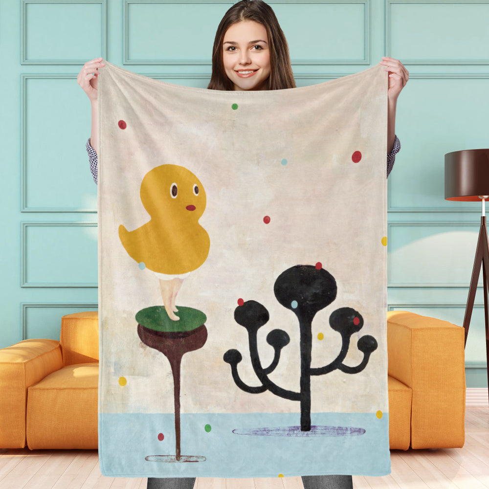 Personalized Yoshitomo Nara Blanket the Girl Dressed as a Bird