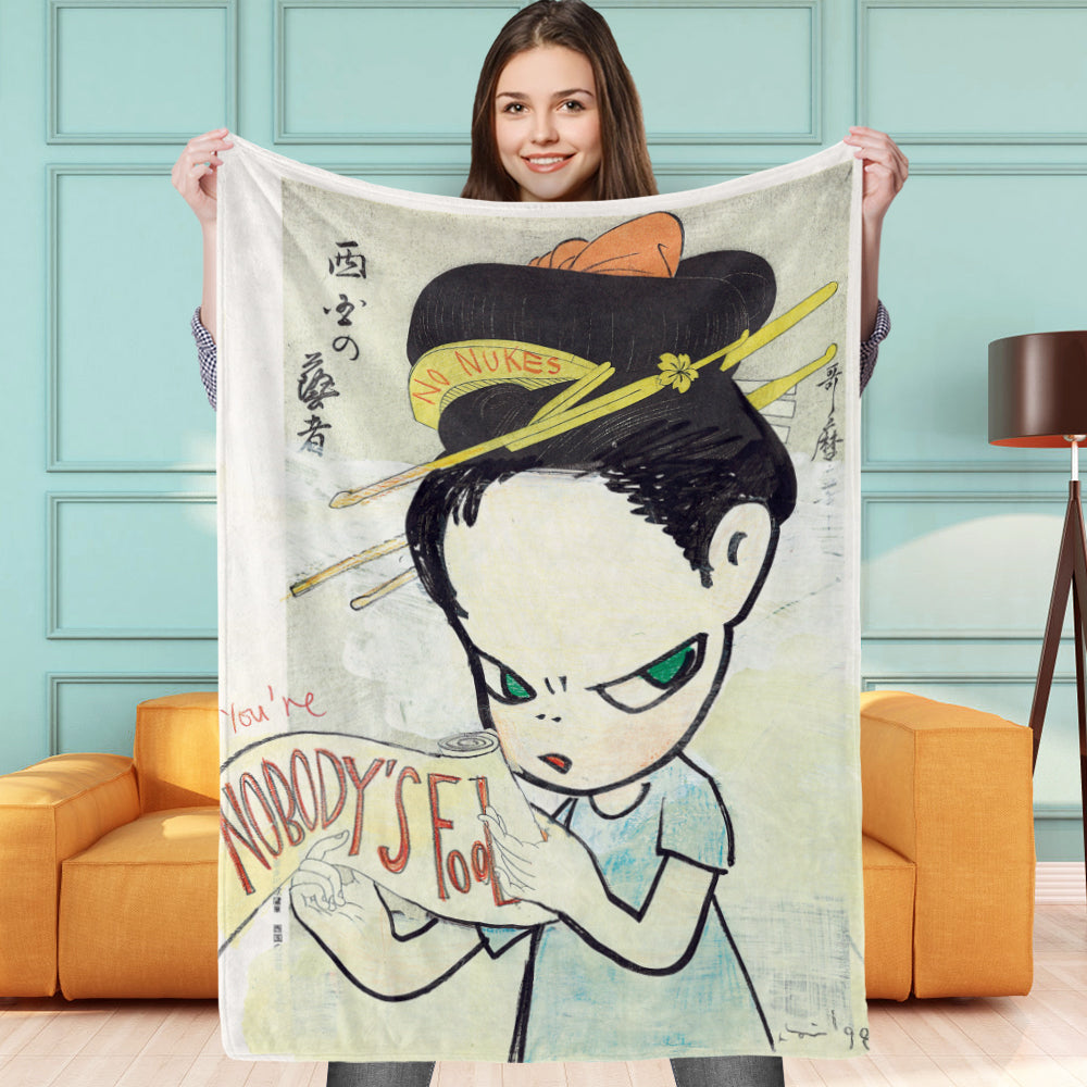 Personalized Yoshitomo Nara Blanket You're Nobody's Fool
