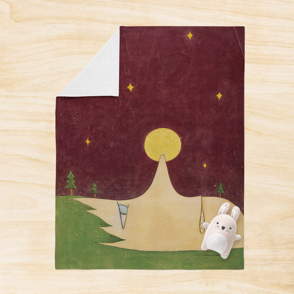 Personalized Yoshitomo Nara Blanket the Moon on the Tip of Nose