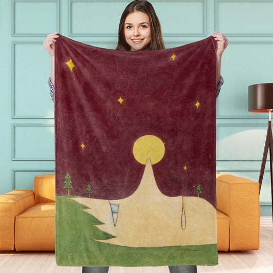 Personalized Yoshitomo Nara Blanket the Moon on the Tip of Nose