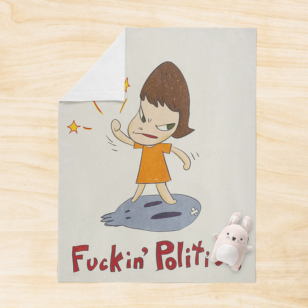 Personalized Yoshitomo Nara Blanket Fuckin' Politics