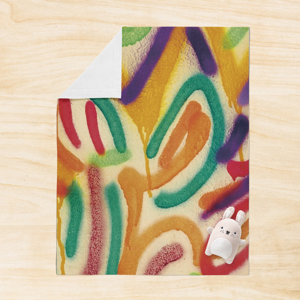 Personalized Keith Haring Blanket Messy Lines