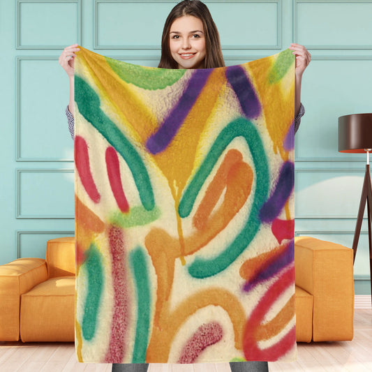 Personalized Keith Haring Blanket Messy Lines