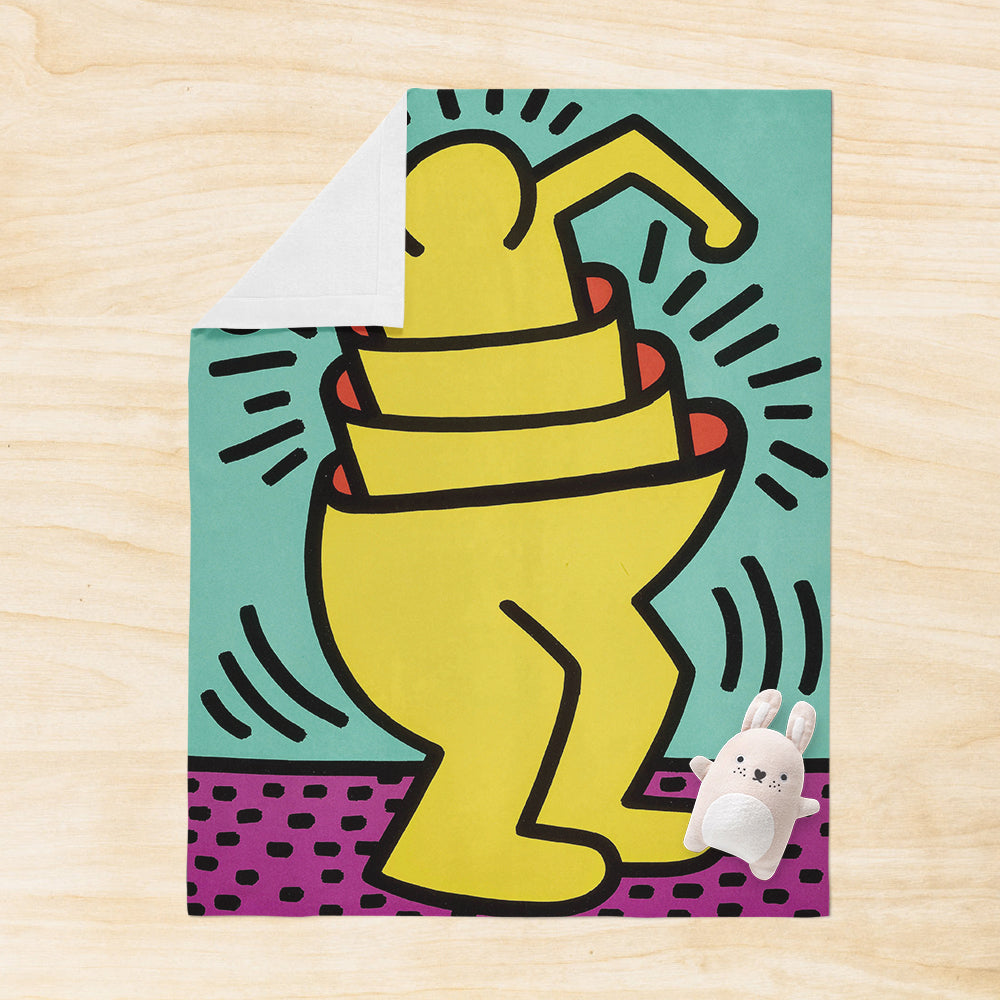 Personalized Keith Haring Blanket the Cup Man