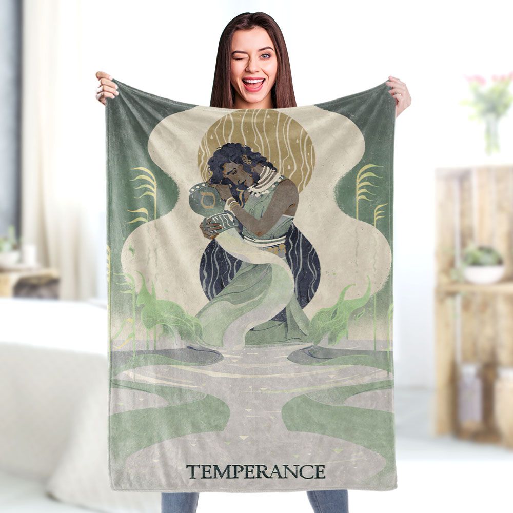 Tarot Blanket Temperance Divination Blanket Mysterious Home Decor