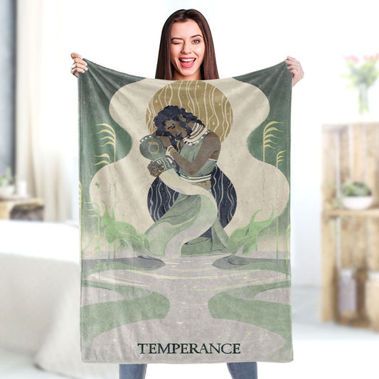 Tarot Blanket Temperance Divination Blanket Mysterious Home Decor