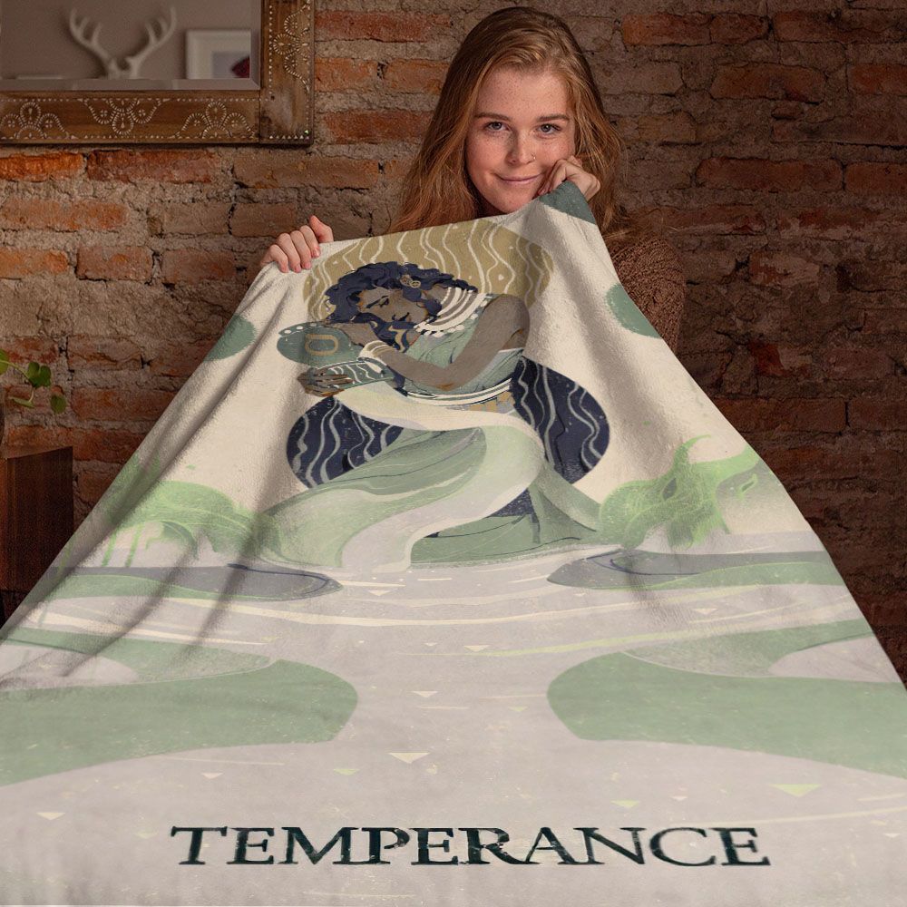 Tarot Blanket Temperance Divination Blanket Mysterious Home Decor