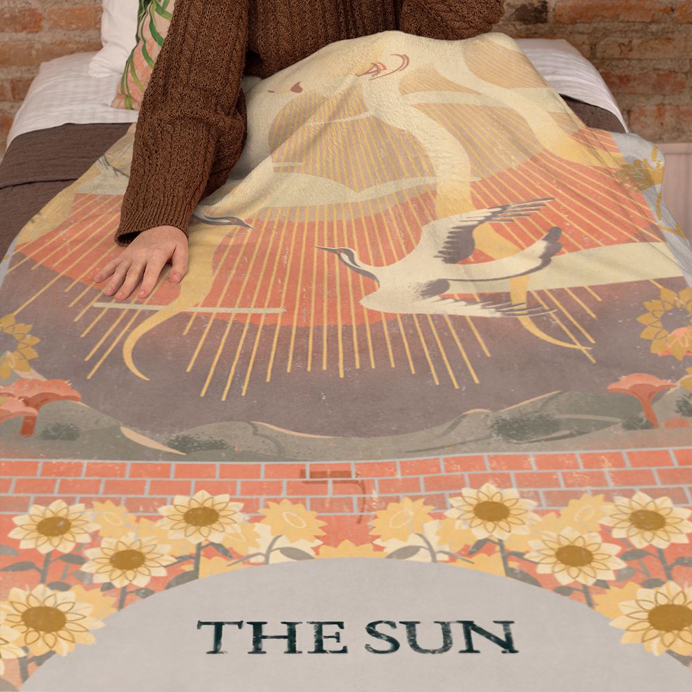 Tarot Blanket The Sun Divination Blanket Mysterious Home Decor