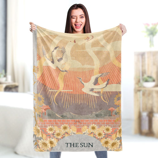Tarot Blanket The Sun Divination Blanket Mysterious Home Decor