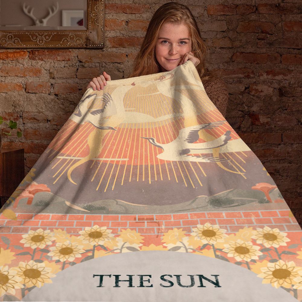 Tarot Blanket The Sun Divination Blanket Mysterious Home Decor