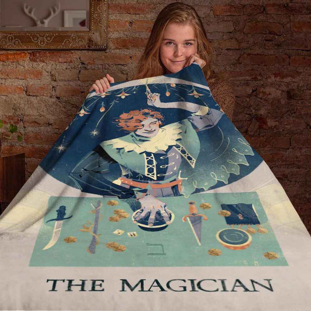 Tarot Blanket The Magician Divination Blanket Mysterious Home Decor