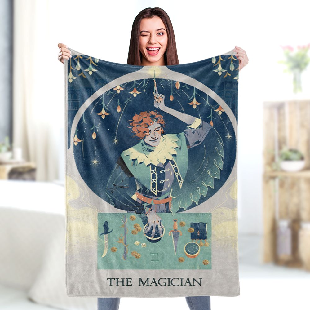 Tarot Blanket The Magician Divination Blanket Mysterious Home Decor