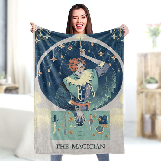 Tarot Blanket The Magician Divination Blanket Mysterious Home Decor