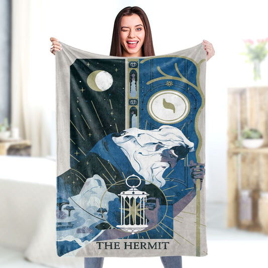 Tarot Blanket The Hermit Divination Blanket Mysterious Home Decor