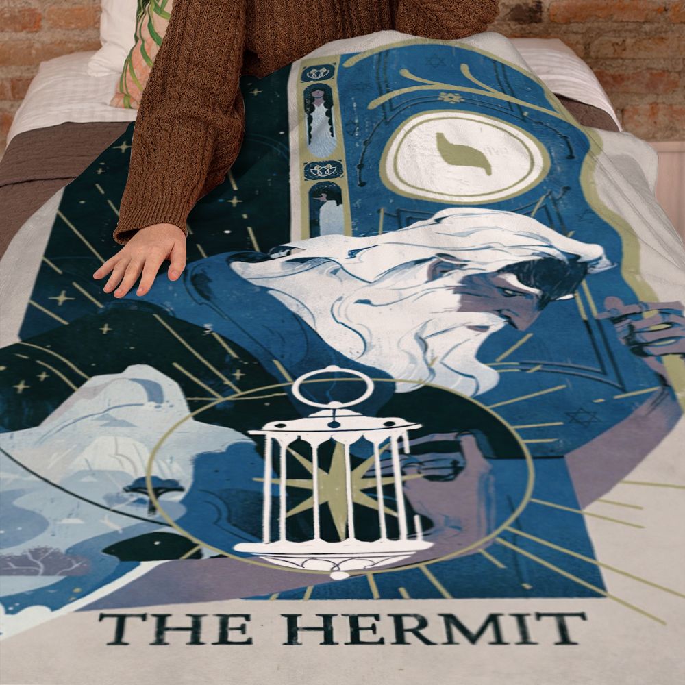 Tarot Blanket The Hermit Divination Blanket Mysterious Home Decor