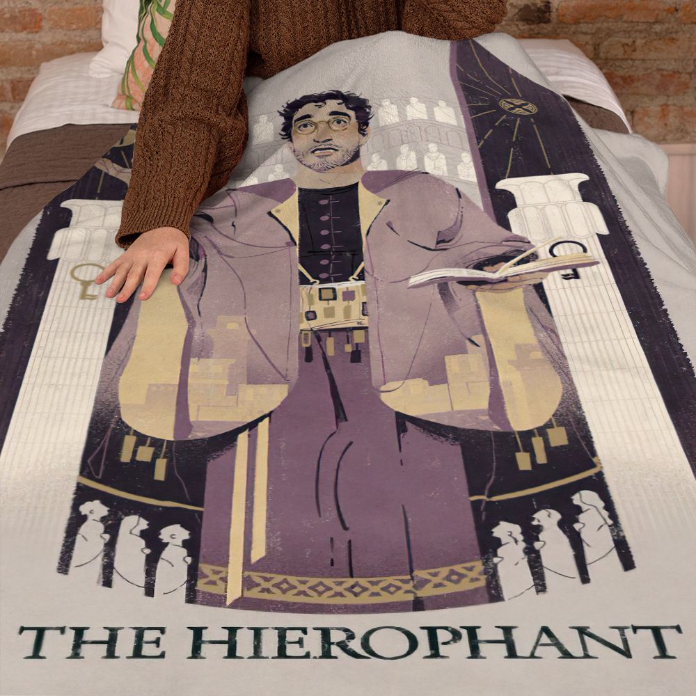 Tarot Blanket The Hierophant Divination Blanket Mysterious Home Decor