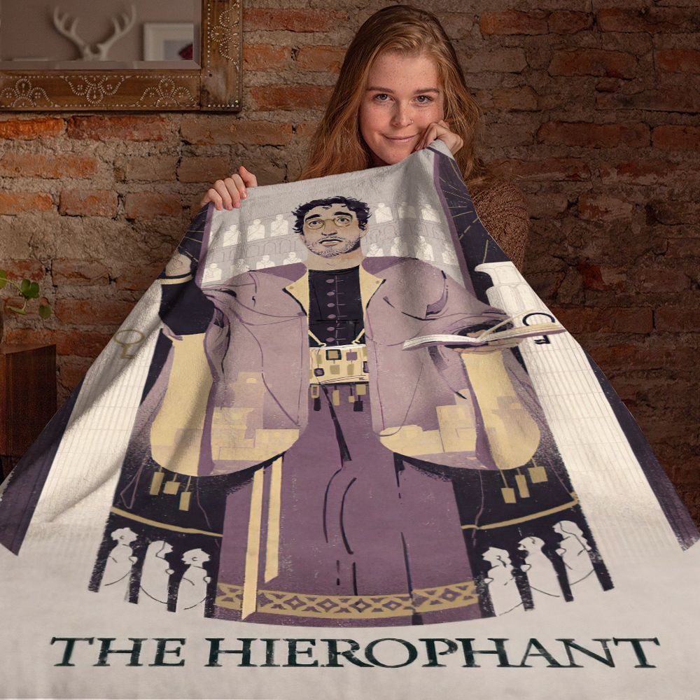 Tarot Blanket The Hierophant Divination Blanket Mysterious Home Decor