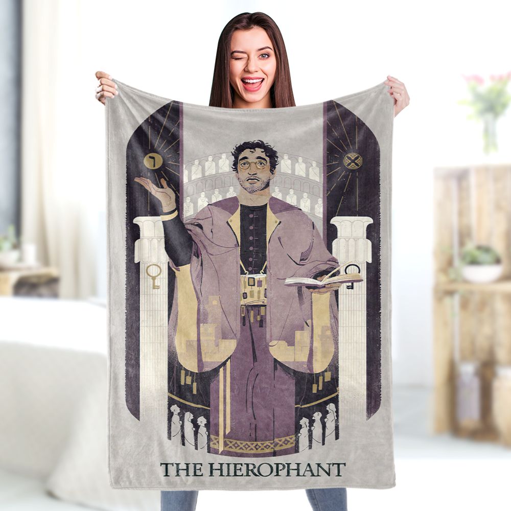 Tarot Blanket The Hierophant Divination Blanket Mysterious Home Decor