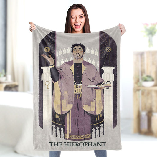 Tarot Blanket The Hierophant Divination Blanket Mysterious Home Decor