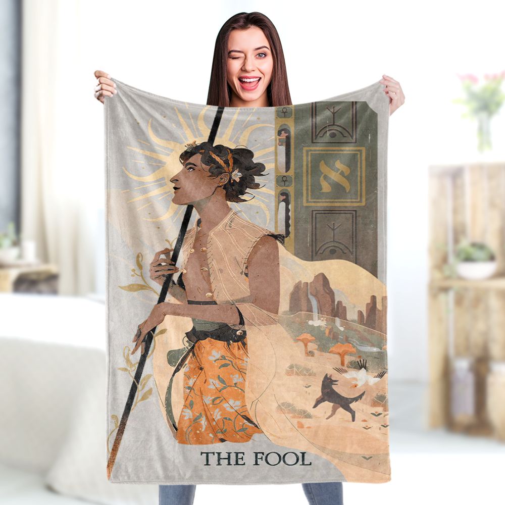 Tarot Blanket The Fool Divination Blanket Mysterious Home Decor