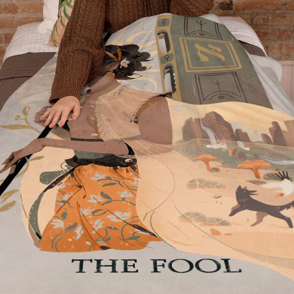 Tarot Blanket The Fool Divination Blanket Mysterious Home Decor