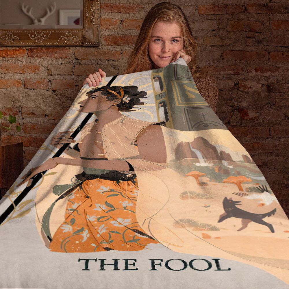 Tarot Blanket The Fool Divination Blanket Mysterious Home Decor
