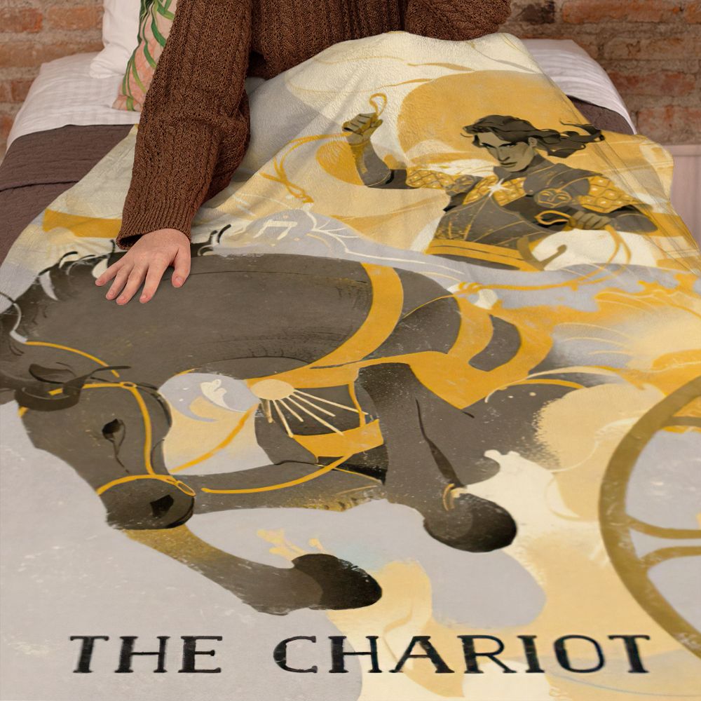 Tarot Blanket The Chariot Divination Blanket Mysterious Home Decor