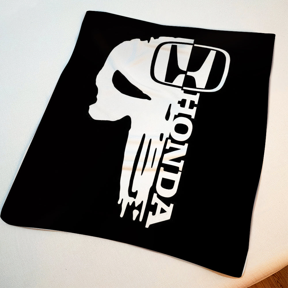 Honda Blanket Cool Car Logo Blanket with Skeleton Decor Bedding Bedroom