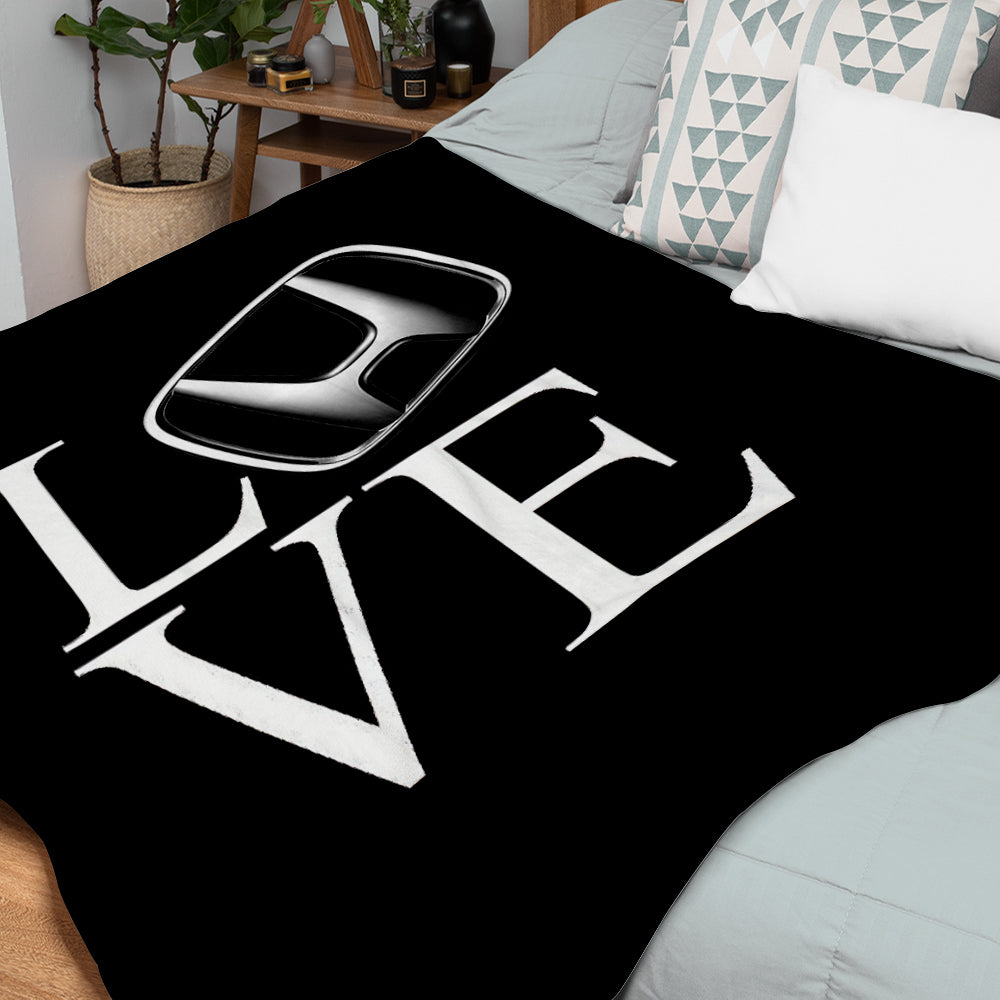Honda Blanket Car Logo Blanket Decor Bedding Bedroom I Love Honda