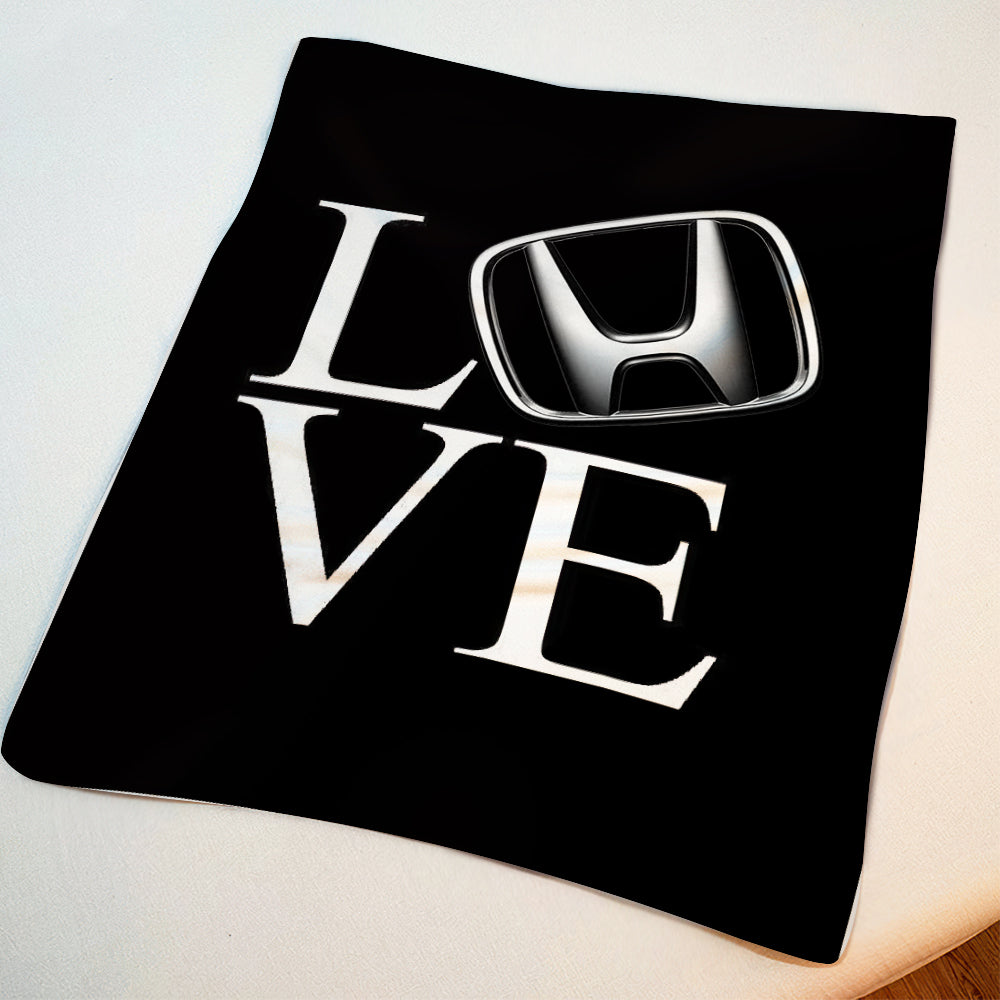 Honda Blanket Car Logo Blanket Decor Bedding Bedroom I Love Honda
