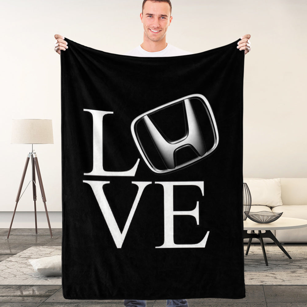 Honda Blanket Car Logo Blanket Decor Bedding Bedroom I Love Honda