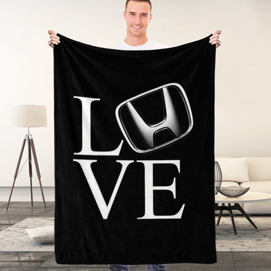 Honda Blanket Car Logo Blanket Decor Bedding Bedroom I Love Honda