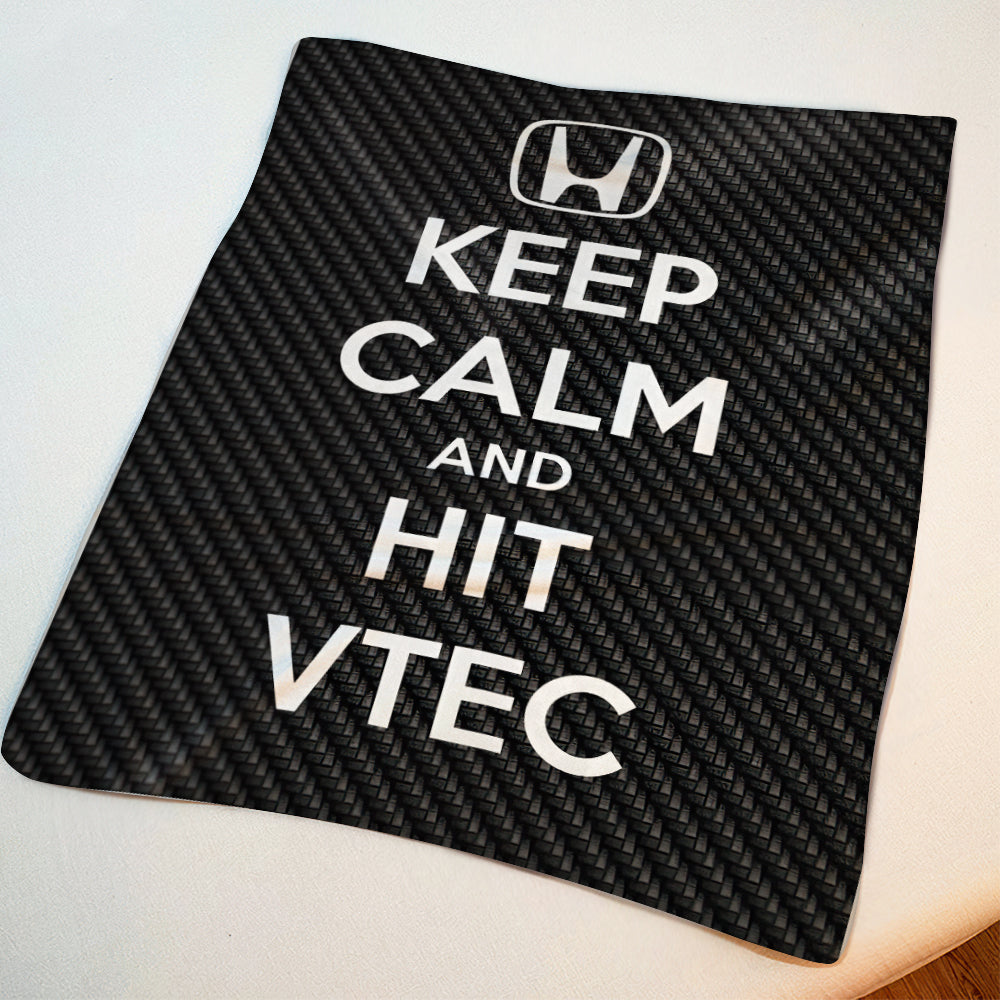 Honda Blanket Car Logo Blanket Bedroom Decor Keep Calm and Hit VTEC