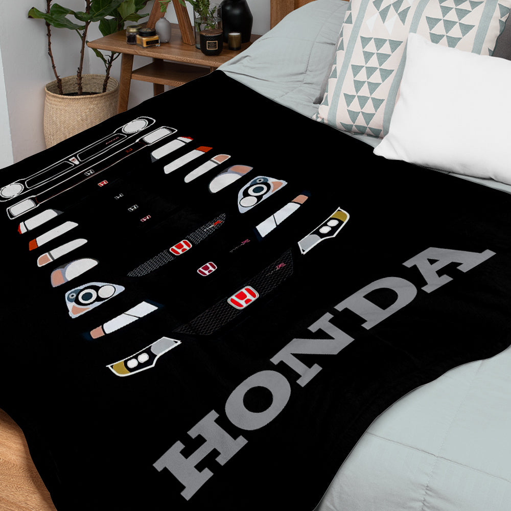Honda Car Logo Blanket Bedroom Decor Blanket Gift for Husband