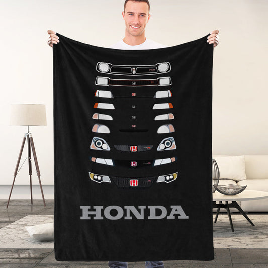 Honda Car Logo Blanket Bedroom Decor Blanket Gift for Husband